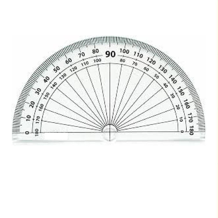 Picture of P75 CLEAR PROTRACTOR 180 DEGREES
